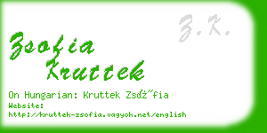 zsofia kruttek business card